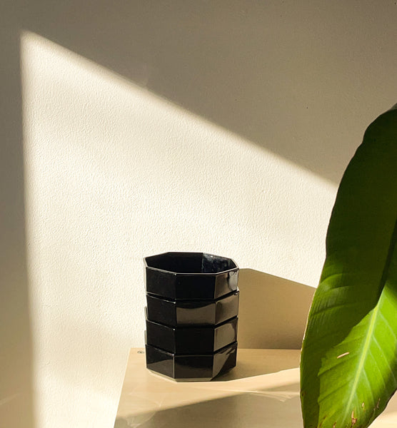 ARC France Black Octogonal Bowls