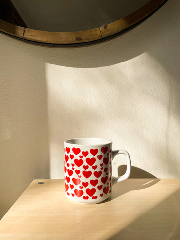 Vintage 1980s Enesco Heart Mug