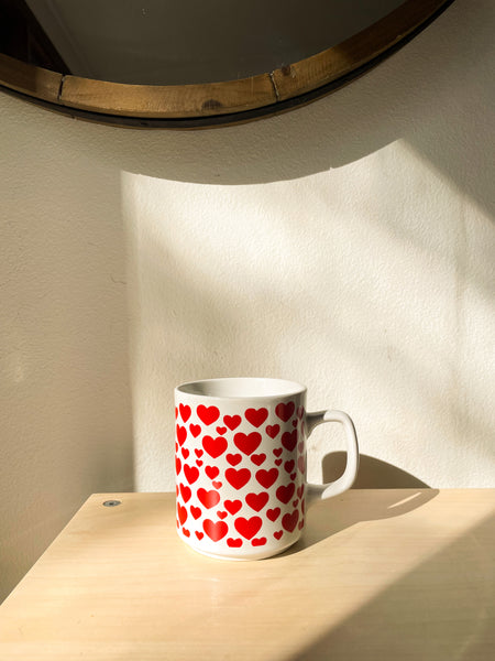 Vintage 1980s Enesco Heart Mug