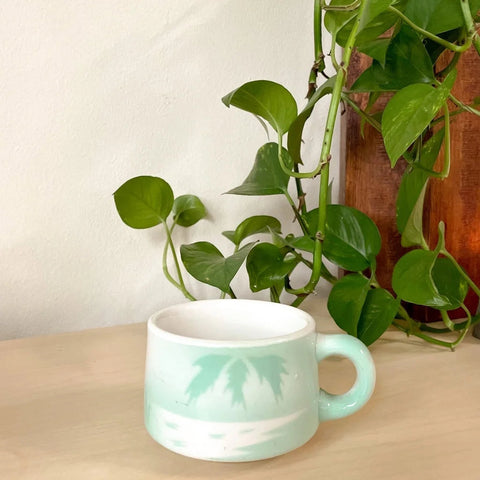 RARE Vintage Mid Century Jackson China Tropical Porcelain Coffee Mug